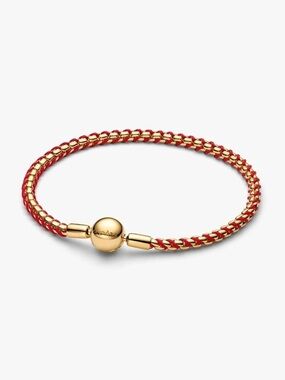 Pandora Red and Gold Braided Cord Bracelet